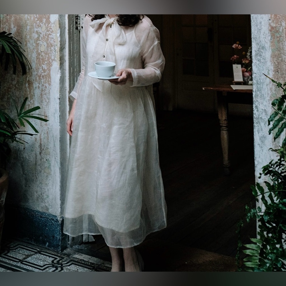 Runaway Bicycle Aouli Dress Ivory XS - Picture 6 of 10